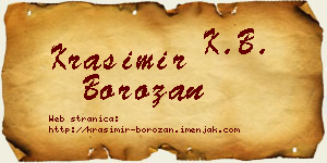 Krasimir Borozan vizit kartica
